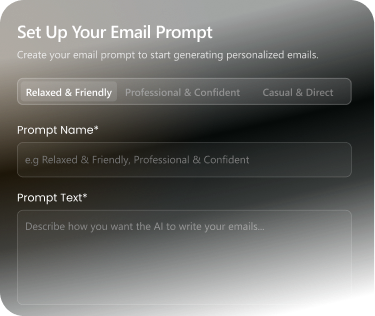 Outreach example UI